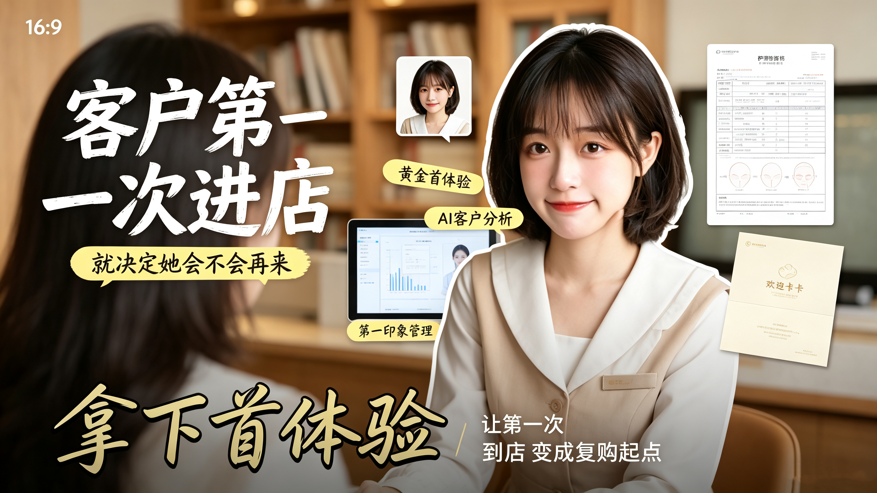 美业AI系统：把新客户首访转化率从28%拉到63%，这家店只改了三件事