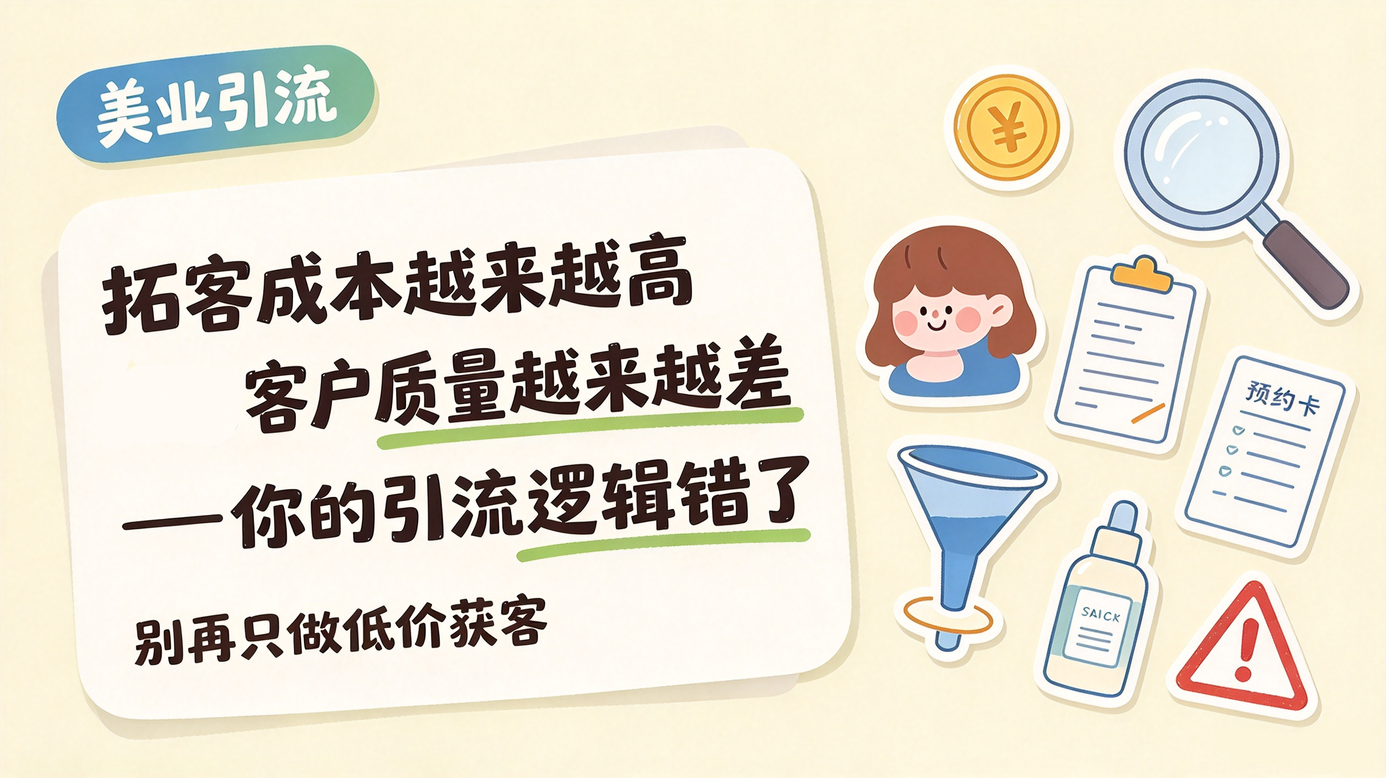 拓客成本越来越高，来的客户质量越来越差——问题出在引流逻辑上